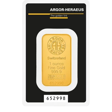 Argor Heraeus aranyrúd - 1 uncia