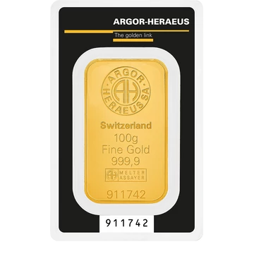 Argor Heraeus aranyrúd - 100 g
