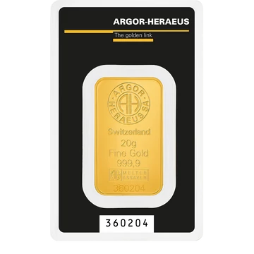 Argor Heraeus aranyrúd - 20 g