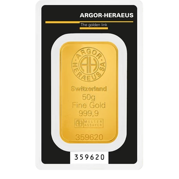 Argor Heraeus aranyrúd - 50 g