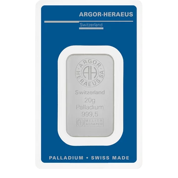 Argor Heraeus palládiumrúd - 20 g