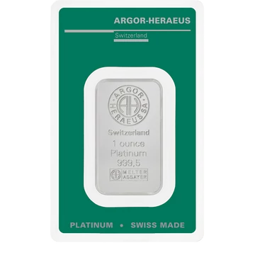 Argor Heraeus platinarúd - 1 uncia Argor Heraeus platinarúd - 1 uncia
